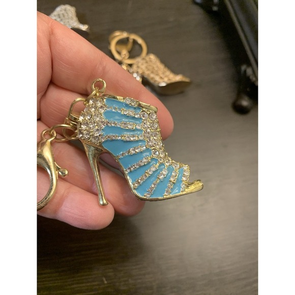 Bag Charm High Heel Bling Fashion Keychain Lot Of 10 Princess Diva Party Favors - Picture 8 of 12